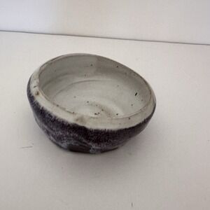 Beautiful Purple And Gray Small Nik Nak Handmade‎ Pottery Bowl Decorative